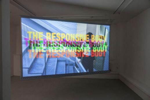 "The Responsive Body", 2019, video installation, 28 min., installation view „I'm in love with a statue“, 2019, Galerie Françoise Heitsch, Munich
